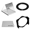52MM Square Filter Kit for Cokin P Series - Includes: Graduated Grey ND Square Filter + Square Filter Holder + Adapter Ring + Premium Goja Microfiber Lens Cleaning Cloth