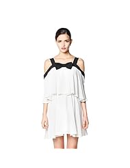 Strapless Pleated  Polyester  Dress With a Bow(s)