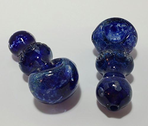 Blue 4 Inch Heavy "Outer Space" Thick Glass Spoon