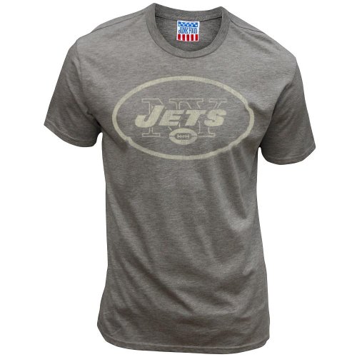New York Jets Men's Vintage Short Sleeve T-Shirt (Steel Heather)