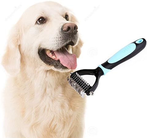 EzDeal Professional Pet Dematting Comb with 2 sided Open Knot Grooming Comb for Cats dogs 7x2.8inch Pink