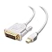 Cable Matters Mini DisplayPort to DVI Cable (Mini DP to DVI Cable) in White 10 Feet - Thunderbolt and Thunderbolt 2 Port Compatible