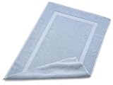 Pinzon Luxury Banded Bath Mat, Sky Blue