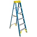 Werner Fiberglass Step Ladder - Blue/ Yellow (6')