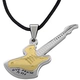 Forgiven Jewelry - Stainless Steel Electric Guitar Necklace with Etched 