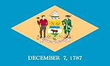 America's Flag Company SF2X3NODE1 2-Foot by 3-Foot Nylon Delaware State Flag with Canvas Header and Grommets