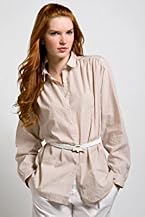 Silver Collection Long Sleeve Cotton Linen Voile Fine Striped Shirt