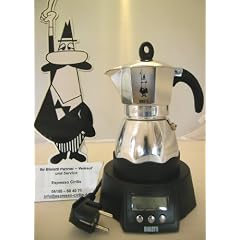 Bialetti Espressokocher elektrisch Easy Timer 3 Ta. Alu, Neu - B-Ware