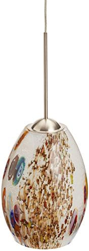 LBL Lighting HS338OPSCLEDMPT Mini-Monty LED Low Voltage Pendant, Satin Nickel Finish with Opal Glass Shade