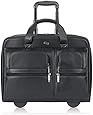 SOLO Premium Leather Rolling 15.6" Laptop Case, Black, D957-4