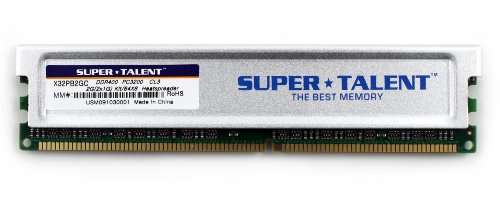 Super Talent DDR400 2GB 2X1GB CL3 Dual Channel Memory KitPC and Mac G5 X32PB2GC