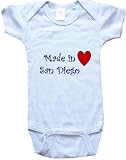 MADE IN SAN DIEGO - SAN DIEGO BABY - City Series - White, Blue or Pink Onesie / Baby T-shirt
