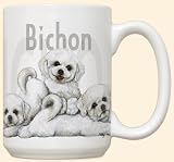 Bichon Frises Puppy Puppies Large 15oz Ceramic Mug
