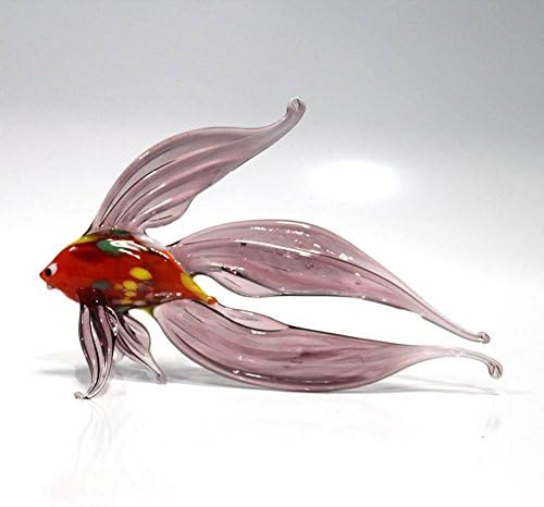 Big Glass Figurine "Coral Fish" Russian Handmade