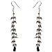 Sterling Silver Smokey Quartz Earrings 3 Inches