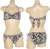 KENNETH COLE REACTION Safari Print Bandeau Bikini W/ Gathered Trim [RS1PE81/RS1PE95]