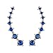 Sweep up Silver Plated Blue Cubic Zirconia Crystal Ear Vine Wrap Pin Ear Cuffs Climber Earrings