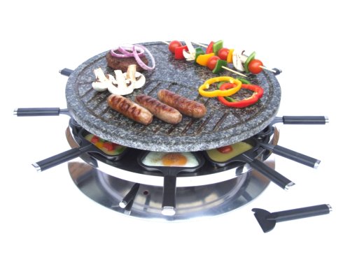 SPECIAL SALE PRICE - Andrew James Luxury Rustic Stone Raclette Grill with Thermostatic Heat Control - As Seen On Come Dine With Me 15th December 2010