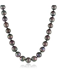 14k Yellow Gold 11.0-12.0mm Graduated Round Tahitian Cultured Pearl Necklace, 18"