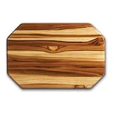 Proteak Teak Cutting Board Octagon 12-by-8-by-3/4-Inch Edge Grain