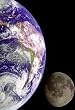 Earth and Moon (From Space) Photo Poster Print - 11x17
