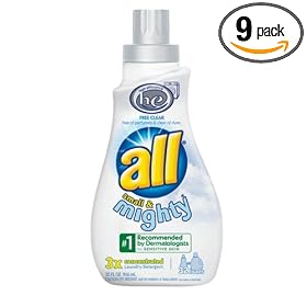 All Small & Mighty, Triple Concentrated Liquid Laundry Detergent, Nine 32-Load Bottles (288-Loads)