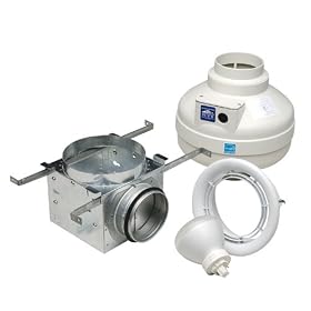 Air King AIK14XF Energy Star In-Line Exhaust Fan with Fluorescent Light, 100-CFM by Air King