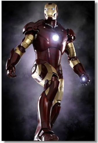 Iron Man 12 3 Movie Wall Silk Poster Big Huge Prints Boy Room Tony Stark Hero IronMan Robert Downey (008) - 24x36 inches