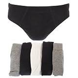 EX-STORES Mens Cotton Rich Plain Underwear Briefs (Pack Of 5)