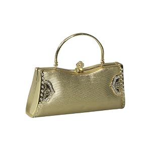 Coloriffics Handbags Textured Framed Evening Bag