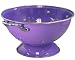 Calypso Basics 3 Quart Enamel On Steel Colander, Purple