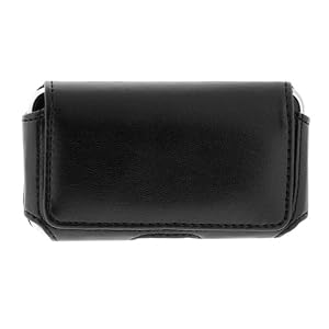NEW T-Mobile Touch Phone SAMSUNG SGH-T929 MEMOIR Leather Carrying & Protection Case (Perfect Fit) Horizontal Case with a clip on the back by AccessoryWiz