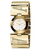 A|X Armani Exchange Women's Goldtone Crystal-Accented Bracelet Watch AX4017