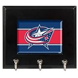 Columbus Blue Jackets NHL Wood Keyhook Rack