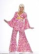 Generation Hippie Flower Power Costume Top and Pants Retro Outfit (necklace, shoes not included)