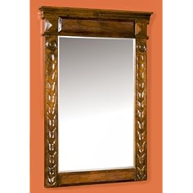 Nottingham Mirror- European Queen Anne style- Pediment Top Wood Carved by Kathy Kuo Designs