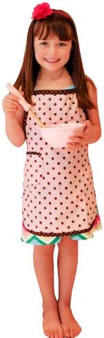 Retro Pink &amp; Chocolate Polka Dot Apron