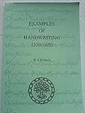 Examples of handwriting 1550-1650