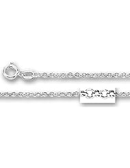 10K White Gold Round Rolo Link Chain - Width 1.9mm