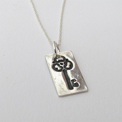 Vintage Style Key Pendant On Sterling Silver Chain