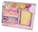 Simba 105036610 - Mini new born Baby, zwei Puppen, 12 cm, inklusive Kinderzimmer-Set