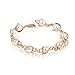 Fashion Plaza Gold Color Base Simulated White Pearl Adjustable Bracelet B43