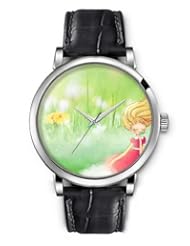SPRAWL Aanalog Fashion Series Silver Ladies Watches of Genuine Black Leather Strap,Unique Wrist Watch for Women Girls Designed with Girl in field