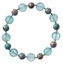 Blue Cloisonn�, Dyed Sea Blue Chalcedony and Gold-Filled Beaded Bracelet