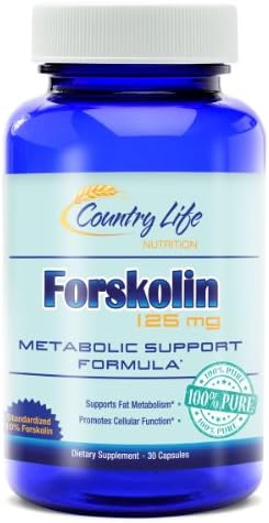 Forskolin 125mg Standardized to 10% - 100% Pure, High Quality Coleus Forskohlii Root Extract for Weight-Loss - 60 Capsules
