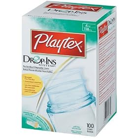 Click here to buy Playtex Bottle 4-oz. Drop-Ins - 100-ct. by Playtex.