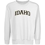 NCAA Idaho Vandals Youth White Arch Applique Crew Neck Fleece Sweatshirt