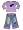 Lipstik - Infant Baby Girls Long Sleeved Pant Set, Purple, Denim (Size 6-12Months)