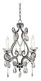 Leila Black Clear Swag Plug-in Chandelier