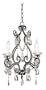 Leila Black Clear Swag Plug-in Chandelier